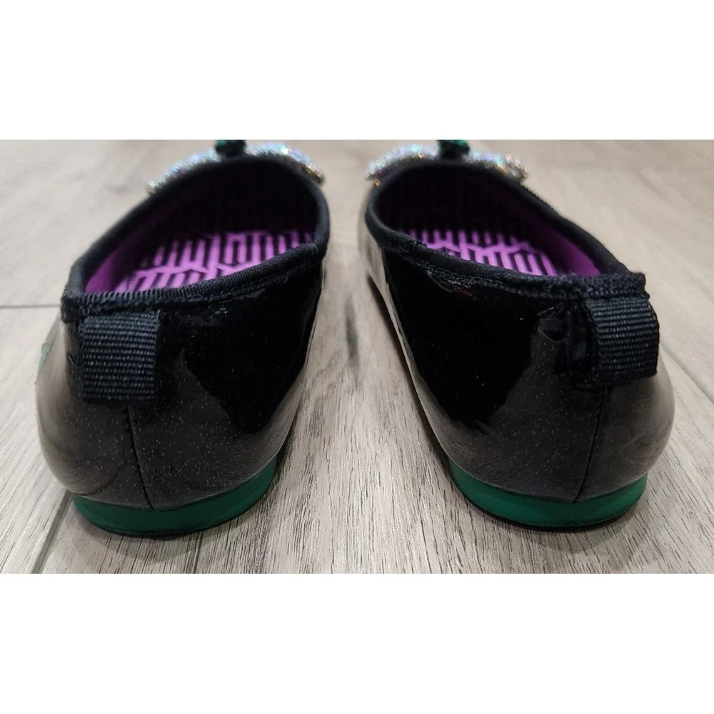 Kids Wicked The Musical Movie Black Sparkle‎ Ballet Flats Girls Size 1